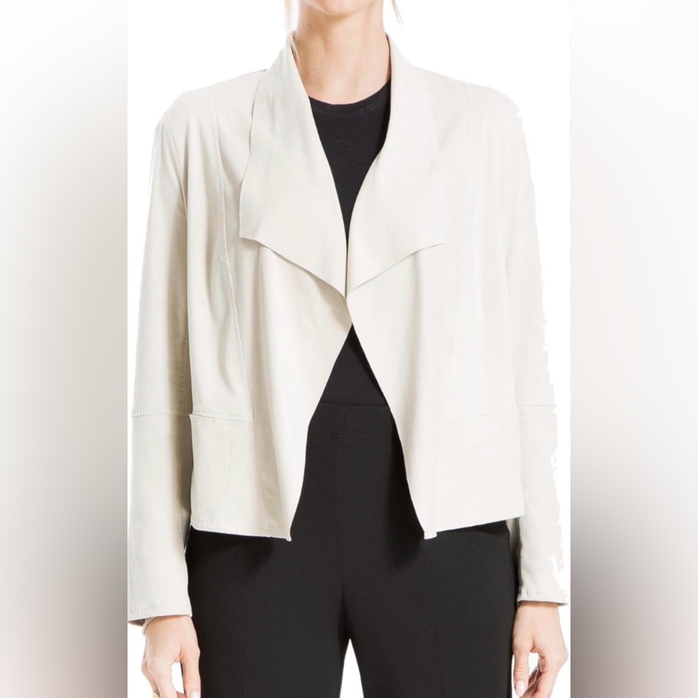 Max Studio Women's Scuba Drape Front Jacket New
